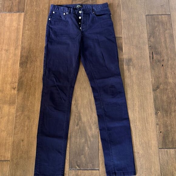 Mens A.P.C Blue Petit Skinny Jeans 27W